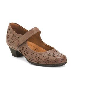 COBB HILL ROCKPORT Brown Leather Alesia Comfort Mary Jane Pumps